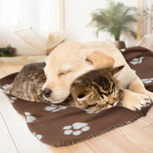 Pet Blanket Dog Cat Paw Printed Blankets Autumn Winter Warm Sofa Bed Cushion Mat 60x70cm Fleece Mattress Thick Sleeping Mat Nest 2024 - buy cheap