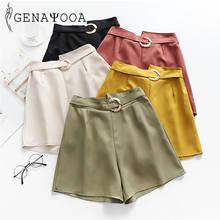 Genayooa cintura elástica shorts feminino mini cintura alta shorts de perna larga verão 2020 harajuku coreano mini sexy curto feminino 2024 - compre barato