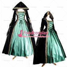 fondcosplay Victorian ROCOCO Gown Ball green satin dress Gothic Punk black Velvet jacket Cosplay Costume Tailor-made[G1628] 2024 - buy cheap