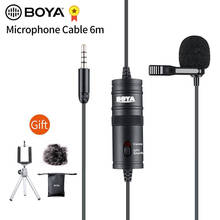 BOYA BY-M1 3,5 мм Аудио Видео Запись петличный нагрудный микрофон с зажимом для iPhone Android Mac Vlog микрофон для DSLR видеокамеры рекордер 2024 - купить недорого