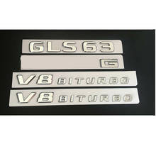 Chrome Trunk Fender Emblems Badges for Mercedes Benz X166 GLS63  V8 BITURBO 2024 - buy cheap