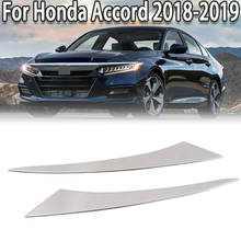 K-car-cubiertas de cejas para faros delanteros de coche, pegatinas de acero inoxidable para Honda Accord 2018 2019 2020, 1 par 2024 - compra barato