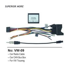 Cable de Radio de coche CAN BUS para Volkswagen, VW, Touareg, 16 Pines, arnés de cableado de potencia, 2Din, DVD, Android, reproductor Multimedia, Conector de enchufe 2024 - compra barato