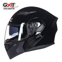 Gxt virar para cima do capacete da motocicleta moto modular lente dupla motocross capacete de moto acidente rosto cheio capacetes casco moto casque 2024 - compre barato