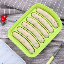 7colors kitchen sausage make mould 6 grids silicone ham hot dog Meat filling Meat sausage Tools molds baby food kit 2024 - buy cheap