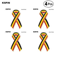 Belgium Bow Lapel Pin Flag badge Brooch Pins Badges 4pcs 2024 - buy cheap