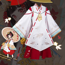 Аниме! Onmyoji маленькое кимоно Кагура униформа косплей костюм милая маленькая золотая рыбка Лолита кимоно костюмы на Хэллоуин для женщин 2024 - купить недорого
