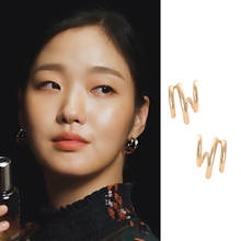 Kim Go Eun-pendientes Retro de estrella de Drama coreano, el monarca eterno, del mismo estilo, Zheng Taiyi, para mujeres y niñas 2024 - compra barato