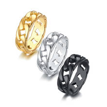 Anillo de oro de 10mm de circonita cúbica con forma de anillo de joyería CZ de Color plateado de Hip Hop para hombre Regalos 2024 - compra barato