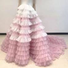 Gorgeous  Multi Layers Tulle Skirt Female Long  jupe femme Tulle Skirts Pink Tiered Tutu Woman Skirt 2020 2024 - buy cheap