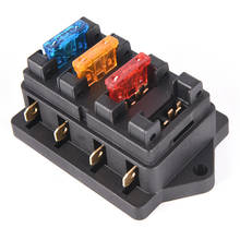 Car 4 Way Circuit Standard ATO Blade Fuse Box Block Holder 12V/24V+4 Way Fuse 2024 - buy cheap