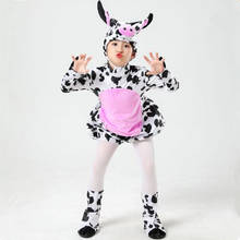 Милая одежда с коровой для девочек в виде животных для костюмированных мероприятий по типу косплея костюм представление в детском саду одежда для OX год фестиваль 2024 - купить недорого
