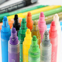 Любимый аксессуар для школы и офиса, ручки для рисования, маркеры для рисования акриловыми красками, ручки для художественного творчества, скрапбукинга, 12 цветов 2024 - купить недорого