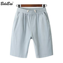 BOLUBAO-pantalones cortos informales para hombre, de algodón, transpirables, cómodos, para la playa, Color sólido 2024 - compra barato