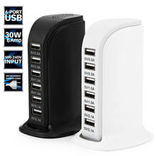 6Port FAST Multi USB Charger UK Plug Adapter 30W for Mobile Phone Tablets  Station Multiple Travel Adapter USB Wall Socket Desk 2024 - buy cheap