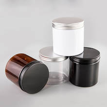 12pcs 500ml Clear brown black Plastic Cosmetic Jar PET Serum Bottle Aluminum Screw cap Cream Container Factory Wholesale 2024 - buy cheap