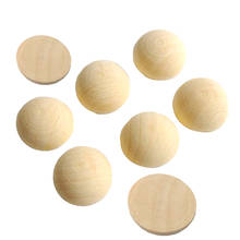 30mm Unfinished Half Wooden Beads Teether Accessory No Hole Hemispherical Natural Wood Ball Patch Cabochon Beads DIY Art Project 2024 - buy cheap
