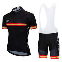 2021 Spain black New Team Cycling Jersey Customized Road Mountain Race Top max storm mtb jersey 2024 - buy cheap
