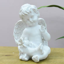 Estátua de resina de anjo para decoração europeia, artesanato de decoração para casa, jardim das fadas, miniaturas, presente de aniversário para casamento 2024 - compre barato