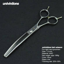 7" Down Curved Thinning Shears Pet Dogs Gromming Scissors Sharp Edge Animals Cat Downward Thinning Scissors Barber Cutting Tools 2024 - buy cheap