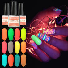 RBAN NAIL Luminous Nail Gel Glow In Dark Fluorescent Neon UV LED Semi Permanent Soak Off Gel Varnish Lighting In Night Varnish 2024 - buy cheap