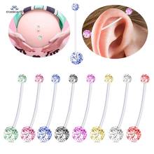1Pc Acrylic Leverage Piercing Navel Belly Ring Body Earring Jewelry Piercing Tragus Colorl Pircing Earring Jewelry Wholesale 2024 - buy cheap