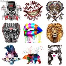Pulaqi Punk Girl Iron on Transfer for Clothes Patch Vinyl Heat Thermal Transfer Iron on Patches for Clothes Stickers Stripes DIY 2024 - buy cheap