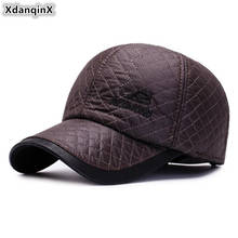 XdanqinX-Sombrero de invierno para hombre, gorras de béisbol cálidas con orejeras, gorra deportiva de moda, ajustable, gruesa, Snapback 2024 - compra barato