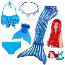 Girls Anime Costume Summer Bikini Swimtails For Swimming Mermaid Tail Swimsuit Costume Halloween Cartoon Mermaid Party Cosplay 2024 - buy cheap