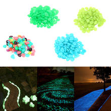 Artificial 100 Piece/Pack Glowing Stones Rock Glow in the Dark Garden Pebbles for Walkway Aquarium Garden Yard Luminous Stones 2024 - buy cheap