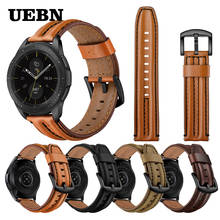 UEBN-Correa de cuero genuino para Samsung Galaxy Watch, banda de reloj de 46mm para Gear S3 Classic y Frontier 2024 - compra barato