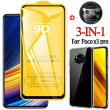 Pellicola, Tempered Glass for Pocox3 pro screen protector xiaomi poco f3 Hard 9D Glass+Case telephone pocophone x3 f3 pro glass 2024 - buy cheap