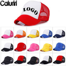 30pcs DIY Custom LOGO Print Logo 100% Polyester Men Women Baseball Cap Blank Mesh Trucker Hat For Team ZZ-306 2024 - buy cheap