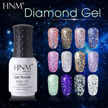 HNM Glitter Diamond 8ml UV Gel Nail Polish Semi Permanent Painting Gellak Shiny Lucky Lacquer Enamel Stamping Base Top Coat 2024 - buy cheap