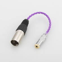 Audiocrast-Cable Adaptador de Audio HIFI de 4 pines, Adaptador de Audio macho a hembra estéreo de 3,5mm, conector de Cable equilibrado XLR de 3,5mm 2024 - compra barato