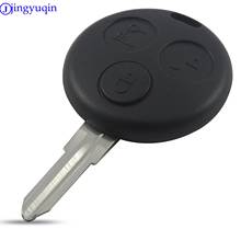 jingyuqin 3 Buttons Uncut Blank Blade Car Key Case Shell Styling Cover For Benz Smart Car City Roadster Fortwo No Chip 2024 - buy cheap