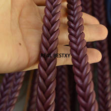 D048 5 m/lote de cordones de cuero trenzado rojo hecho a mano para joyería, fabricación de brazaletes, cordones de cuero trenzados a mano, correas diy 2024 - compra barato