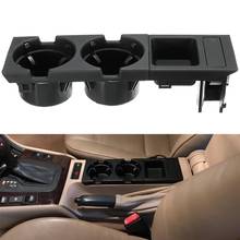 Black Front Car Center Console Cup Box Dual Drinks Cup Holder For BMW 3 Series E46 318i 320i 325xi 1998-2006 2024 - buy cheap