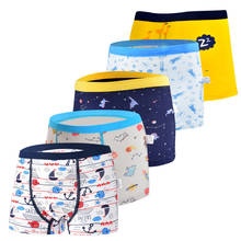 5 Piece Kids Boys Underwear 2020 New Cartoon Children's Shorts Panties for Baby Boy Boxers Stripes Teenager Underpants 1-14T 2024 - buy cheap