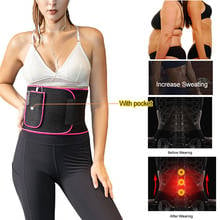 Cinto feminino de neoprene para treino da cintura, perda de peso, modelador corporal, cinto de controle de barriga, cinta para queimar gordura e suor 2024 - compre barato