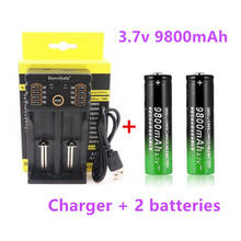 Batería recargable para linterna, Pila de iones de litio de alta calidad, 2020 mAh, 9800 V, 3,7, nueva, 18650 2024 - compra barato