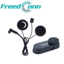 Freedconn intephone bluetooth capacete da motocicleta fone de ouvido intercom tela lcd com rádio fm TCOM-SC bt capacete fone de ouvido 2024 - compre barato