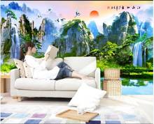 Пользовательские фото обои для стен 3 d обои сельские пейзажи HD ТВ Фон Стена лес Настенная картина маслом стиль 2024 - купить недорого