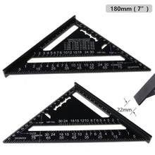 7/12 inch Metric Aluminum Alloy Triangle Angle Ruler Protractor Woodworking Measurement Tool 180/300mm Quick Read Square Layout 2024 - buy cheap