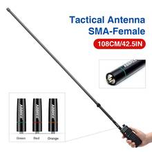 ABBREE-antena táctica de doble banda para walkie-talkie, accesorio de AR-152C sma-female UV, 144/430Mhz, ForBaofeng UV-5R UV-82 2024 - compra barato