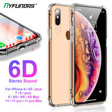 Прозрачный чехол для Apple iPhone 11 Pro Max X XR XS 8 Plus 7 6 6S SE 2020 SE2 роскошный противоударный силиконовый чехол прозрачный аксессуар 2024 - купить недорого