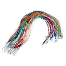 100pcs Multi-strand Necklace Cord for Jewelry Making 3 Loops Waxed Cord Organza Ribbon For Necklace Findings Making 2024 - buy cheap