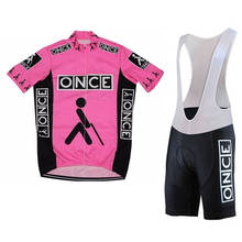 Uma vez equipe rosa retro clássico ciclismo conjunto de camisas corrida bicicleta verão manga curta kit maillot ropa ciclismo 2024 - compre barato