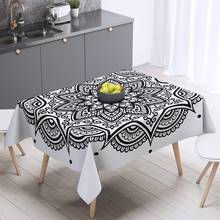 Boho mandala toalha de mesa estilo boêmio capa para cozinha restaurante hippie mandala impresso 2024 - compre barato