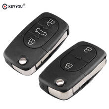 KEYYOU Replacement 2/3 Buttons Flip Car Key Case Shell Fob For Audi TT A2 A3 A4 A6 A8 Quattro Old Models With Blade CR1620 2024 - buy cheap